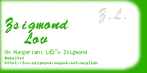 zsigmond lov business card
